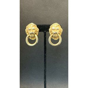 Kenneth Jay Lane Door Knocker Clip On Earrings
